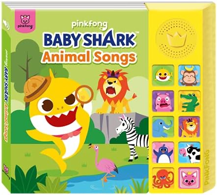 Pinkfong Baby Shark 10 אוסף ספרי סאונד כפתורים | צעצועי למידה וחינוך | ספרי תינוקות אינטראקטיביים לפעוטות 1-3 | מתנות